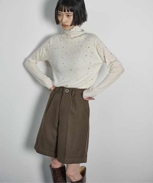 THE YOn(ザヨン)の「ショートorフルレングス2WAYピーチツイルタックパンツ(スラックス・レディース・アイボリー/ブラック/ブラウン・S/M)」の8枚目の写真