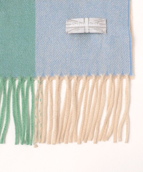 Joshua Ellis（ジョシュアエリス）の「Joshua Ellis / プラッド カシミヤストール 35×190（ストール/ショール・レディース・ブルー系その他2・ONE SIZE）」の3枚目の写真