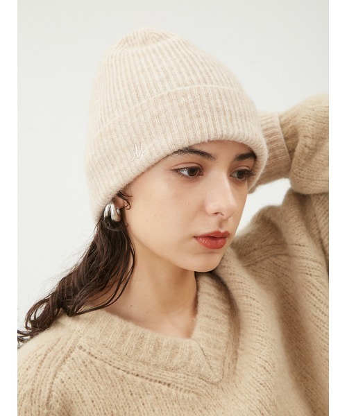 Mila Owen(ミラオーウェン)の「リブニット帽(ニットキャップ/ビーニー・レディース・グレー/ベージュ/レッド・FREE)」の8枚目の写真