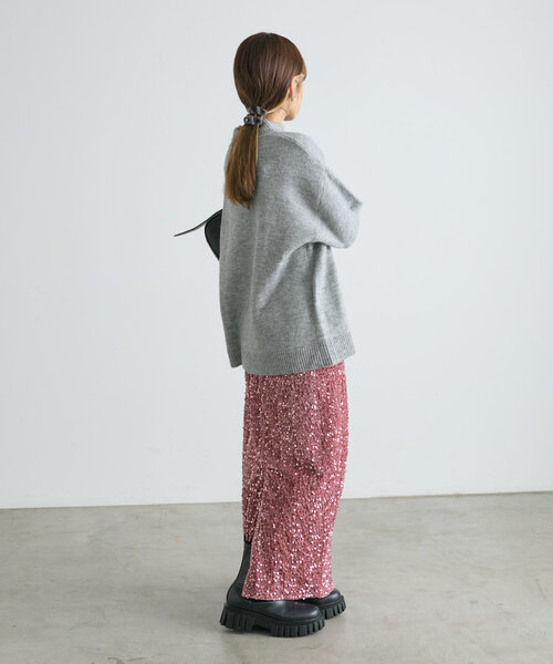 w closet（ダブルクローゼット）の「【新色登場！】コードレースニットプルオーバー（ニット/セーター・レディース・グレー/アイボリー/グリーン/ピンク・FREE）」の21枚目の写真