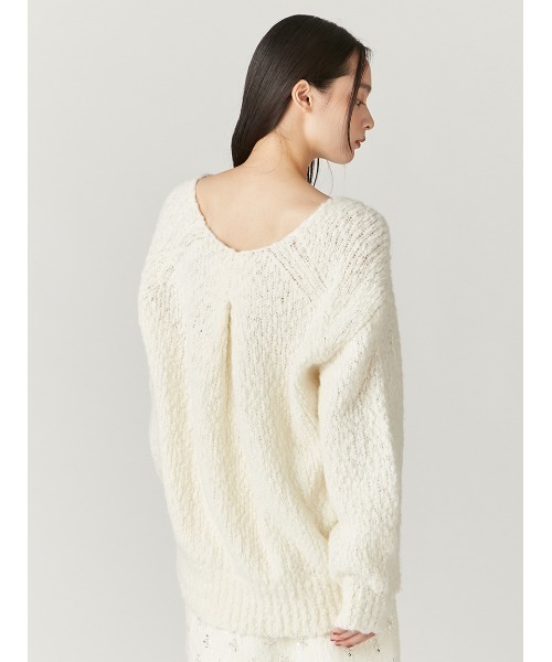 新品タグ付　ウールカシミヤVネックプルオーバー　白　FRAY I.D FRAY I.D - 新品タグ付 ウールカシミヤVネックプルオーバー 白 FRAY