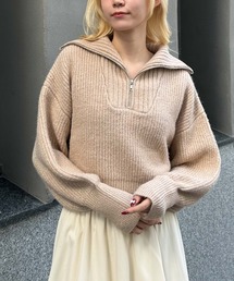 archives | ハーフＺＩＰ片畦ラメニット(ニット/セーター)