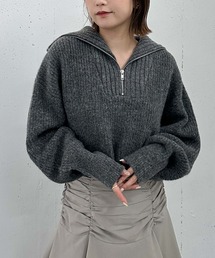 archives | ハーフＺＩＰ片畦ラメニット(ニット/セーター)