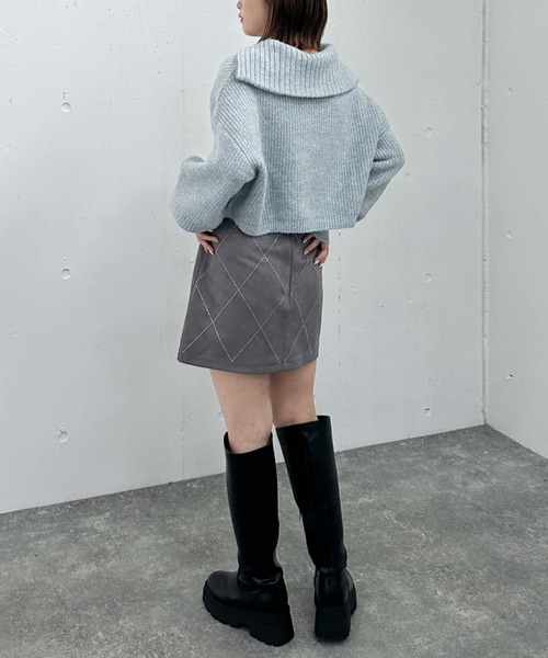 archives（アルシーヴ）の「ハーフＺＩＰ片畦ラメニット（ニット/セーター・レディース・ブラック/アイボリー/ブルー/オレンジ/ピンク・MEDIUM）」の11枚目の写真