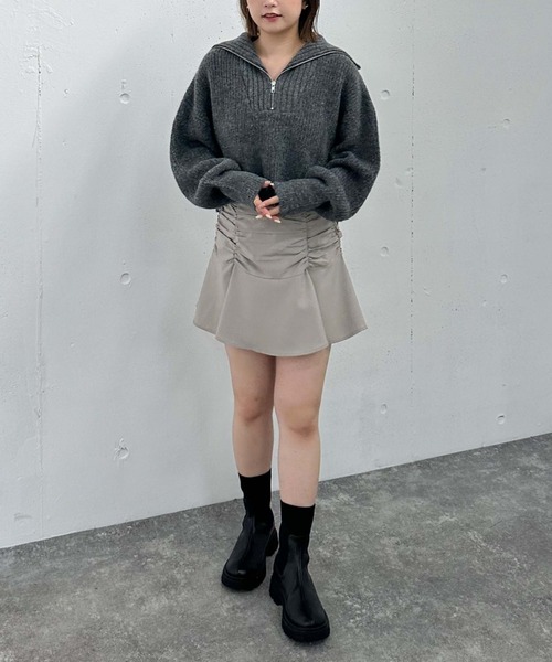 archives（アルシーヴ）の「ハーフＺＩＰ片畦ラメニット（ニット/セーター・レディース・ブラック/アイボリー/ブルー/オレンジ/ピンク・MEDIUM）」の15枚目の写真