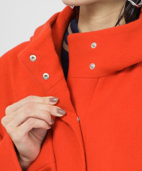 【セール】【L】【カタログ掲載品】ウールスーパービーバーフーデッドコート（ピーコート）｜EVEX by KRIZIA（エヴェックスバイクリツィア）