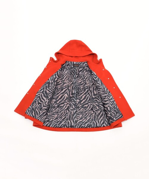 【セール】【L】【カタログ掲載品】ウールスーパービーバーフーデッドコート（ピーコート）｜EVEX by KRIZIA（エヴェックスバイクリツィア）