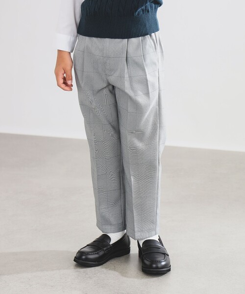 セール】【フォーマル・セレモニー】チェック タック ロングパンツ