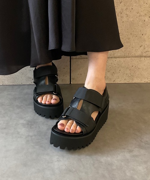 【RH取扱】☆CANFORA☆GAIL ALL BLACK サンダル RH取扱】☆CANFORA☆GAIL ALL BLACK サンダル