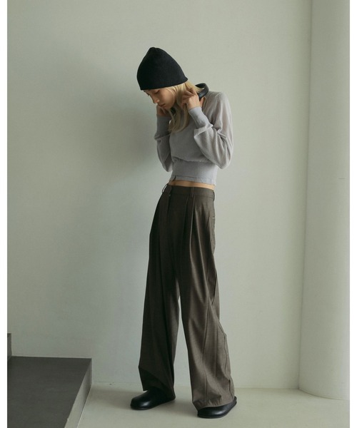 AVANDRESS★韓国★人気★This is wide pants ワイドパンツ 2色 セール】Panel Wide Pants(その他パンツ)|anuke(アンヌーク