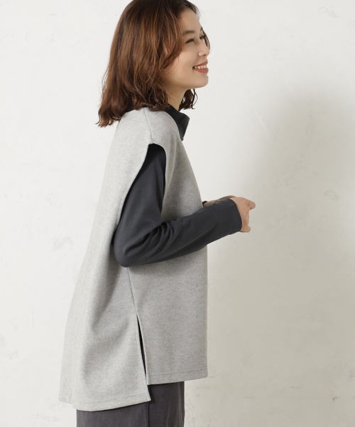 FOUND GOOD（ファウンドグッド）の「ウールライクベスト（ベスト・レディース・アイボリー/グレー系5/グレー系8/イエロー系8・M/L）」の5枚目の写真