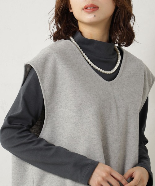 FOUND GOOD（ファウンドグッド）の「ウールライクベスト（ベスト・レディース・アイボリー/グレー系5/グレー系8/イエロー系8・M/L）」の7枚目の写真