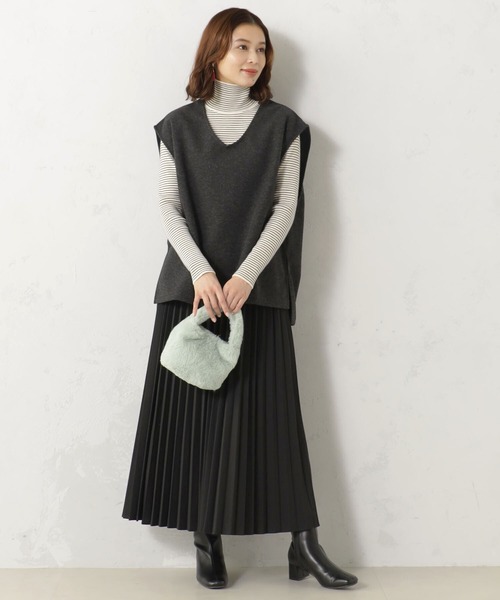 FOUND GOOD（ファウンドグッド）の「ウールライクベスト（ベスト・レディース・アイボリー/グレー系5/グレー系8/イエロー系8・M/L）」の12枚目の写真