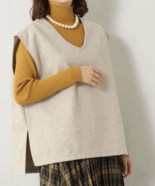 FOUND GOOD（ファウンドグッド）の「ウールライクベスト（ベスト・レディース・アイボリー/グレー系5/グレー系8/イエロー系8・M/L）」の13枚目の写真