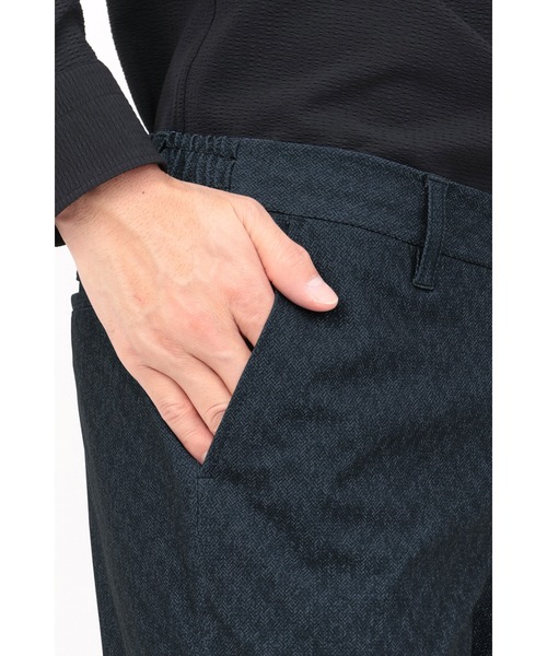 HIGH STREET（ハイストリート）の「HIGH STREET∴トリコットメッシュミニヘリンボンイージーパンツ（スラックス・メンズ・グレー/ネイビー・L/M/S/LL）」の11枚目の写真