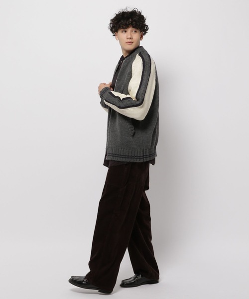 niko and（ニコアンド）の「スカジャン風ニットブルゾン（ニット