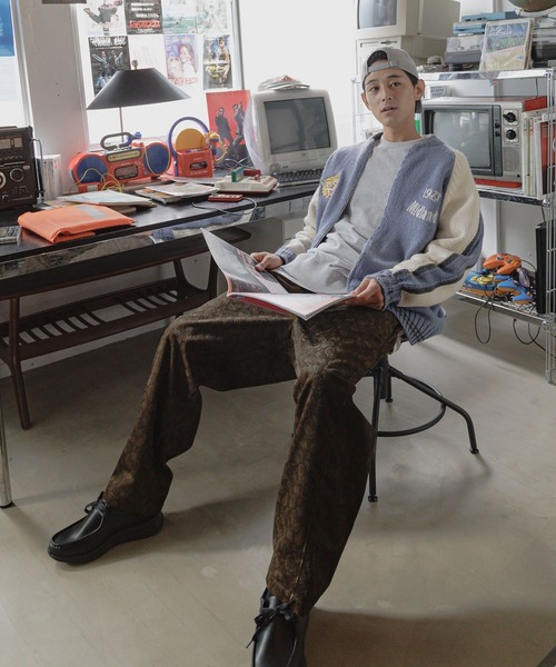 niko and（ニコアンド）の「スカジャン風ニットブルゾン（ニット