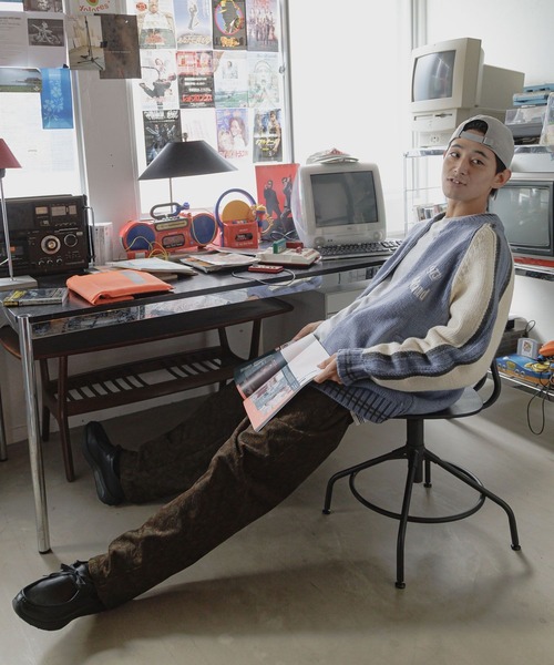 niko and（ニコアンド）の「スカジャン風ニットブルゾン（ニット