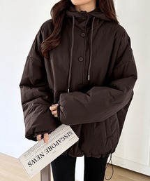 フード付き 中綿ブルゾン プルオーバーパーカー
