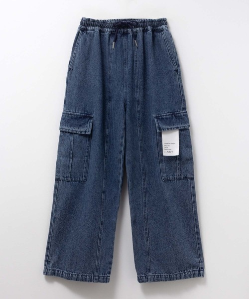 NAVY(ネイビー)の「【NAVY】BOYS GIRLSデニムカーゴパンツ(カーゴパンツ・キッズ・グレー系その他/ネイビー系/ホワイト系その他・120/160/150/140/130)」の3枚目の写真