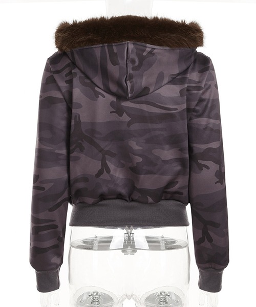 MEMECLE（メメクル）の「【 MEMECLE / メメクル 】ファー フードダブルジップパーカー（パーカー・レディース・グレー/その他/ブラック・M/S）」の14枚目の写真