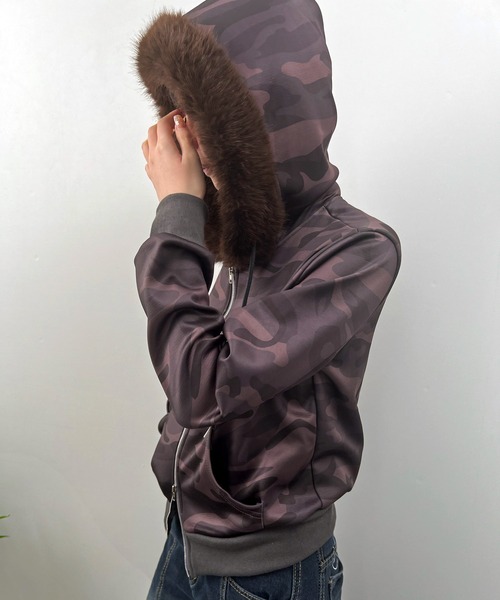 MEMECLE（メメクル）の「【 MEMECLE / メメクル 】ファー フードダブルジップパーカー（パーカー・レディース・グレー/その他/ブラック・M/S）」の22枚目の写真