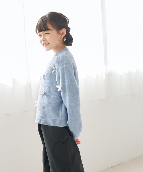 coca（coca）（コカ）の「【WEB限定セール】キッズ　リボンニットトップス（ニット/セーター・キッズ・チャコール/ライトブルー・120/150/130/140）」の19枚目の写真