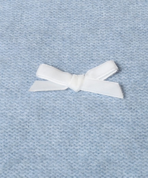 coca（coca）（コカ）の「【WEB限定セール】キッズ　リボンニットトップス（ニット/セーター・キッズ・チャコール/ライトブルー・120/150/130/140）」の10枚目の写真