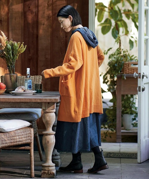 サニークラウズ デニムのパーカーワンピース〈レディース