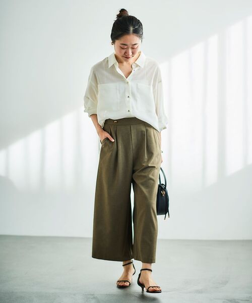 le.coeur blanc（ルクールブラン）の「ダブルポケットシアーシャツ（シャツ/ブラウス・レディース・オフホワイト/ライトベージュ/ブルー/ライトブラウン・38）」の17枚目の写真