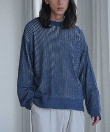MDR（エムディアール）の「『透かし編みクルーネックメッシュニット』（ニット/セーター）」