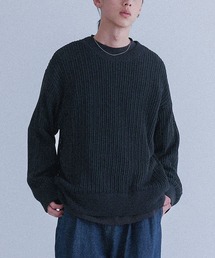 MDR（エムディアール）の「『透かし編みクルーネックメッシュニット』（ニット/セーター）」