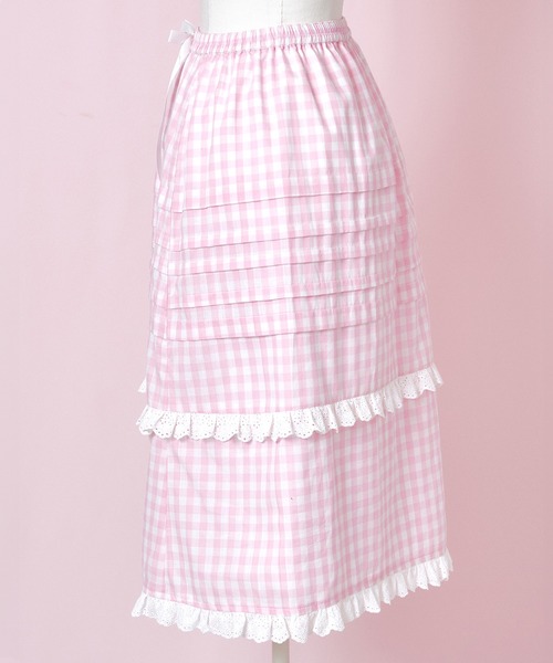 Lolime by mellfy memory(ロリミー バイ メルフィーメモリー)の「creamy buttercreamスカート(スカート・レディース・ピンク/ホワイト・LL/M)」の11枚目の写真