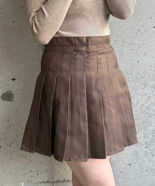 merrylatte（メリーラテ）の「プリーツミニスカート（スカート・レディース・ブラウン/ブラック・MEDIUM/SMALL/X-SMALL/LARGE/X-LARGE）」の22枚目の写真