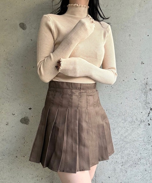 merrylatte（メリーラテ）の「プリーツミニスカート（スカート・レディース・ブラウン/ブラック・MEDIUM/SMALL/X-SMALL/LARGE/X-LARGE）」の16枚目の写真