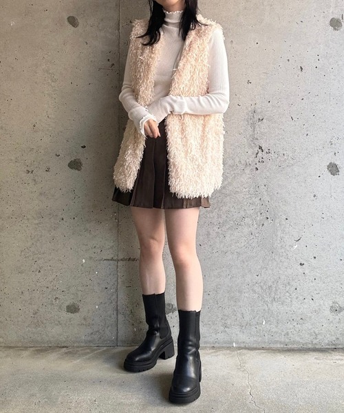 merrylatte（メリーラテ）の「プリーツミニスカート（スカート・レディース・ブラウン/ブラック・MEDIUM/SMALL/X-SMALL/LARGE/X-LARGE）」の17枚目の写真