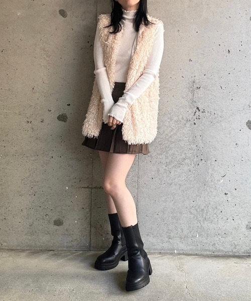 merrylatte（メリーラテ）の「プリーツミニスカート（スカート・レディース・ブラウン/ブラック・MEDIUM/SMALL/X-SMALL/LARGE/X-LARGE）」の18枚目の写真