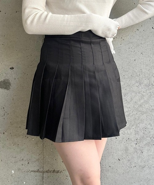 merrylatte（メリーラテ）の「プリーツミニスカート（スカート・レディース・ブラウン/ブラック・MEDIUM/SMALL/X-SMALL/LARGE/X-LARGE）」の10枚目の写真