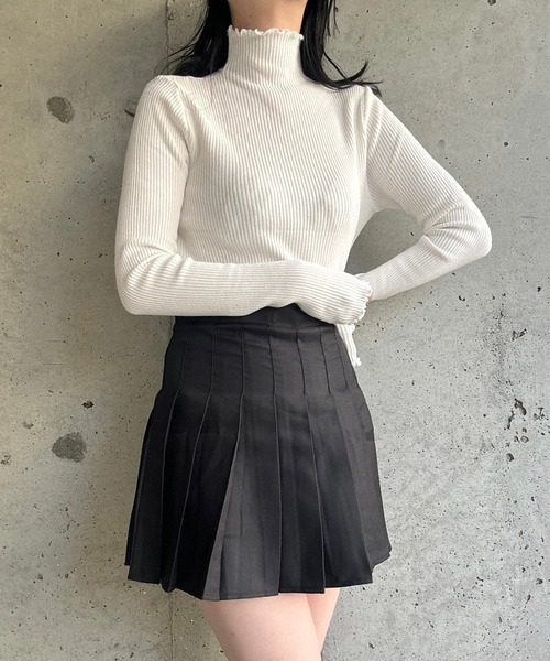 merrylatte（メリーラテ）の「プリーツミニスカート（スカート・レディース・ブラウン/ブラック・MEDIUM/SMALL/X-SMALL/LARGE/X-LARGE）」の4枚目の写真