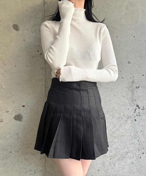 merrylatte（メリーラテ）の「プリーツミニスカート（スカート・レディース・ブラウン/ブラック・MEDIUM/SMALL/X-SMALL/LARGE/X-LARGE）」の6枚目の写真