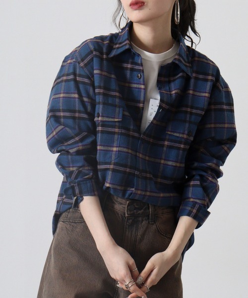 GERRY（ジェリー）の「GERRY アムンゼン フランネル チェックシャツ（シャツ/ブラウス・メンズ・ブラウン系/グレー系/グリーン系/ブルー系・LL/M/L）」の13枚目の写真