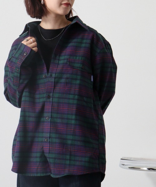GERRY（ジェリー）の「GERRY アムンゼン フランネル チェックシャツ（シャツ/ブラウス・メンズ・ブラウン系/グレー系/グリーン系/ブルー系・LL/M/L）」の6枚目の写真