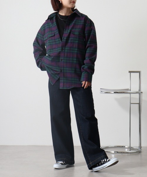 GERRY（ジェリー）の「GERRY アムンゼン フランネル チェックシャツ（シャツ/ブラウス・メンズ・ブラウン系/グレー系/グリーン系/ブルー系・LL/M/L）」の7枚目の写真