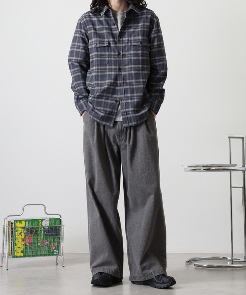 GERRY(ジェリー)の「GERRY アムンゼン フランネル チェックシャツ(シャツ/ブラウス・メンズ・ブラウン系/グレー系/グリーン系/ブルー系・LL/M/L)」の19枚目の写真