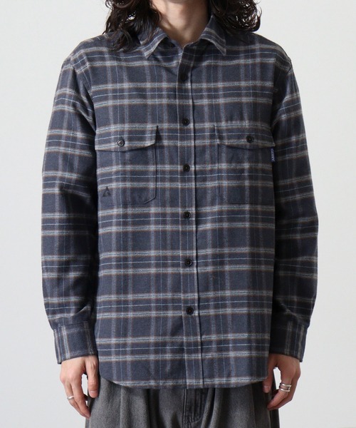 GERRY（ジェリー）の「GERRY アムンゼン フランネル チェックシャツ（シャツ/ブラウス・メンズ・ブラウン系/グレー系/グリーン系/ブルー系・LL/M/L）」の20枚目の写真