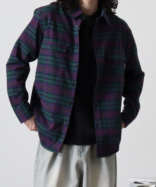 GERRY（ジェリー）の「GERRY アムンゼン フランネル チェックシャツ（シャツ/ブラウス・メンズ・ブラウン系/グレー系/グリーン系/ブルー系・LL/M/L）」の10枚目の写真