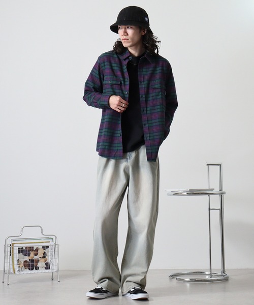 GERRY（ジェリー）の「GERRY アムンゼン フランネル チェックシャツ（シャツ/ブラウス・メンズ・ブラウン系/グレー系/グリーン系/ブルー系・LL/M/L）」の11枚目の写真