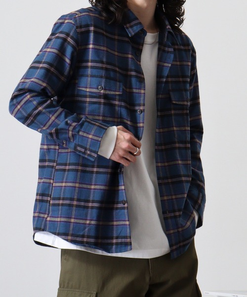 GERRY（ジェリー）の「GERRY アムンゼン フランネル チェックシャツ（シャツ/ブラウス・メンズ・ブラウン系/グレー系/グリーン系/ブルー系・LL/M/L）」の18枚目の写真