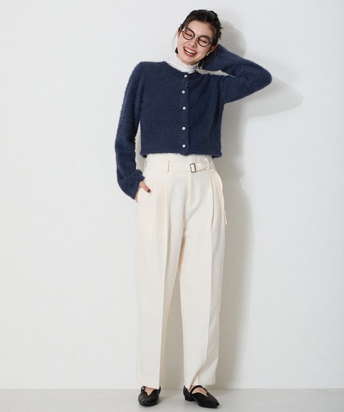 Morgan (モルガン) 綺麗なカッティングの品格トップス HORSE JAQUCARD MOHAIR CARDIGAN - KEITA MARUYAMA 30TH ANNIV