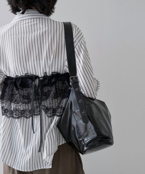 UNE MANSION(ユヌマンション)の「スタンダードベーシックストライプシャツ(シャツ/ブラウス・レディース・スカイブルー/ベージュ/ホワイト/ピンク・FREE)」の20枚目の写真